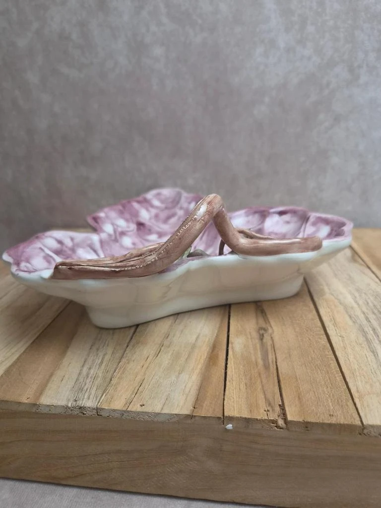 Vintage Italian barbotine raisin plate – G.b.c. Made in Italy – photo 6